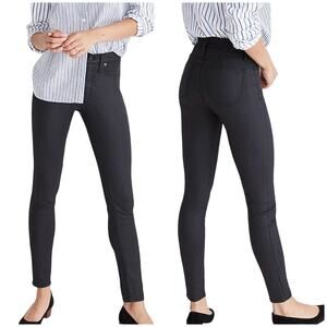 Madewell 9" High-Riser Skinny Skinny Jeans: Coated Edition Size 27 Black 70s